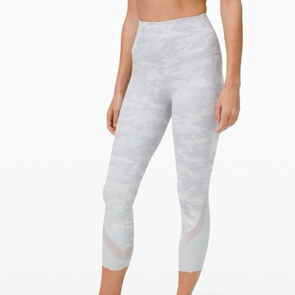 Lululemon Gray and white Camo Leggings
